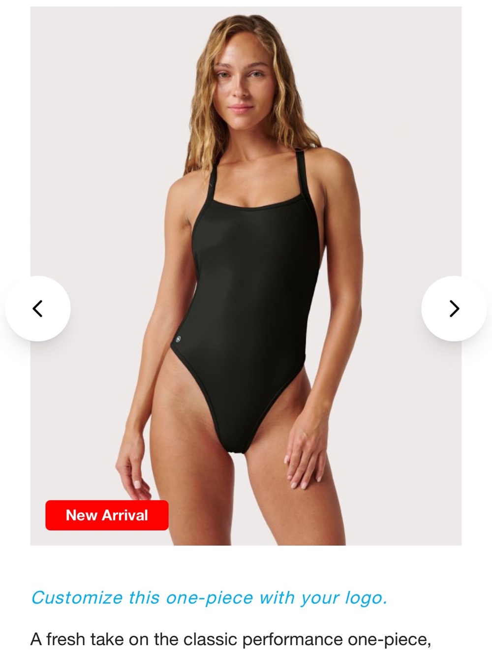 Women's Black Performance One-Piece Swimsuit